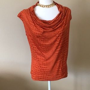 Michael Kors cowl neck cap sleeve blouse